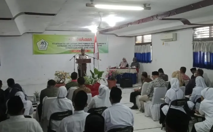 PLT Sekda Aceh Utara, Dayan Albar, S.Sos, MAP Membuka Pelatihan Dasar Kepada 31 CPNS