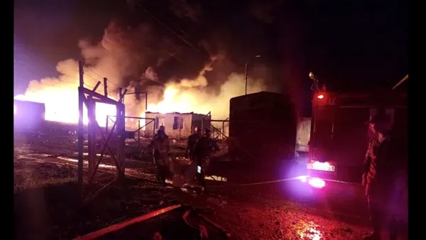 Ledakan di depot bahan bakar di Nagorno-Karabakh (Foto: Reuters)