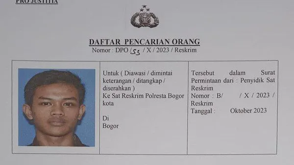 Foto: Muhamad Rosadi Ramadhan, DPO pembunuhan wanita di Bogor dicari polisi (dok. istimewa).