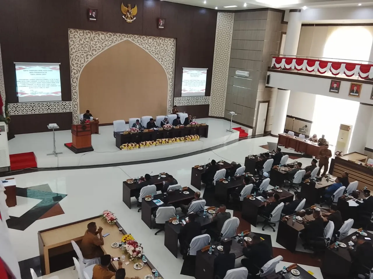 Sidang pembahasan LPJ Bupati Aceh Utara Tahun Anggaran 2024 yang digelar di DPRK Aceh Utara
