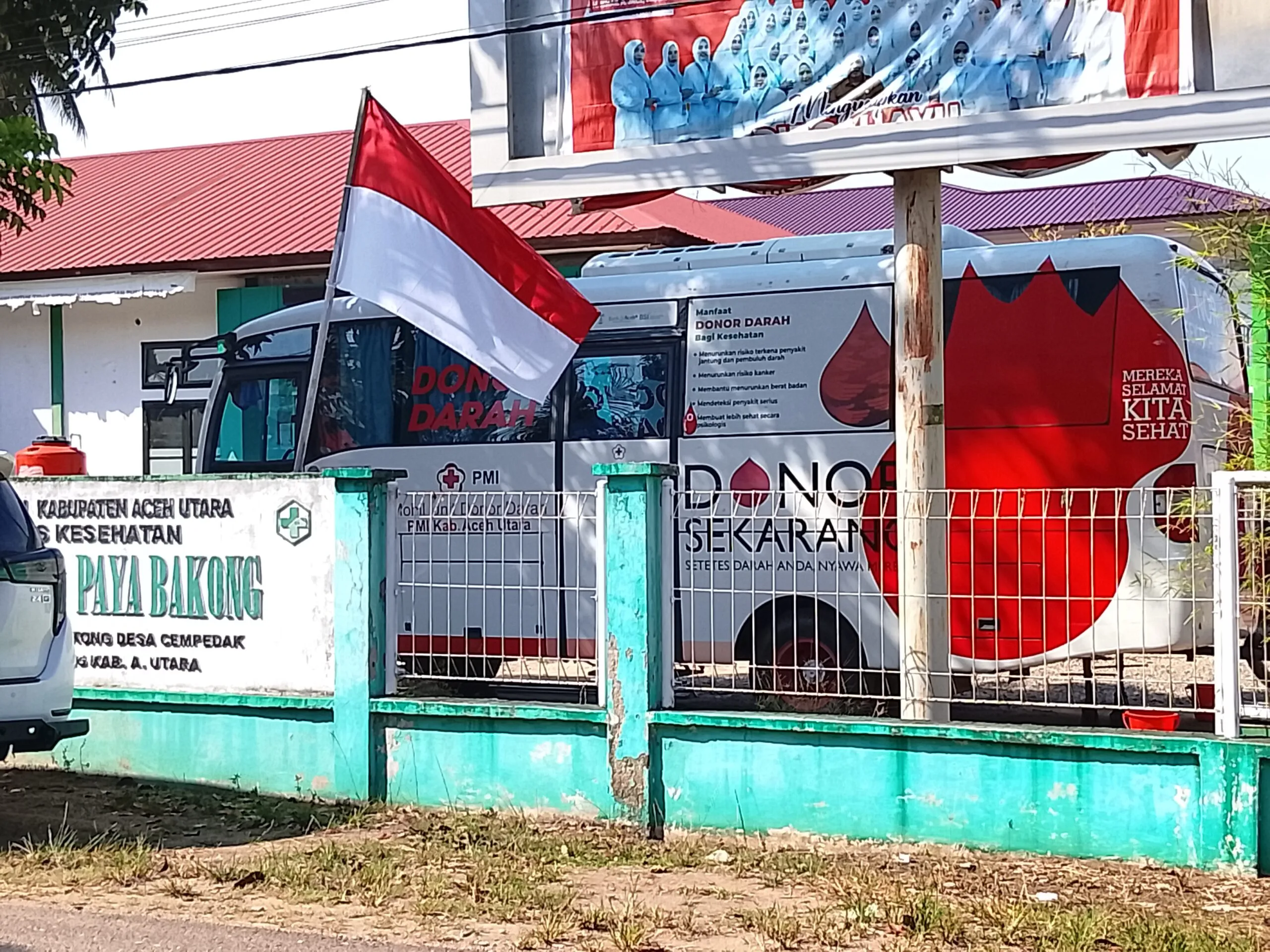 Puskesmas Paya Bakong Gandeng UDD PMI Aceh Utara Gelar Aksi Donor Darah Rutin